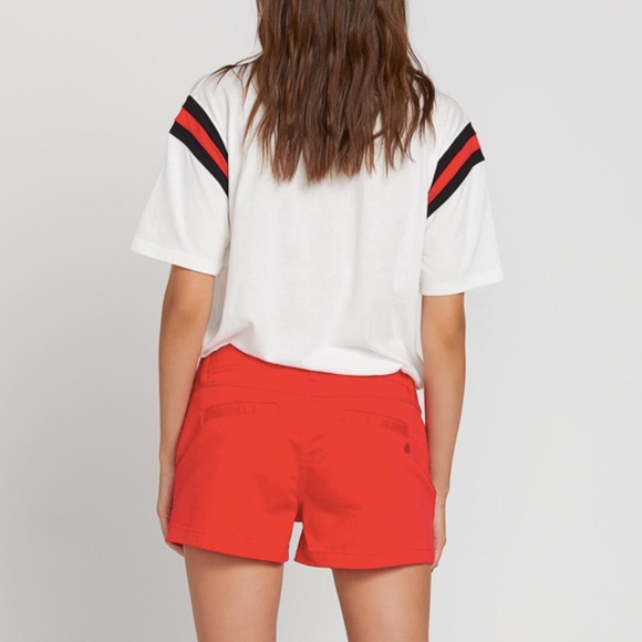 Volcom Chino Frochickie Shorts Flash Red NWT - Picture 3 of 8
